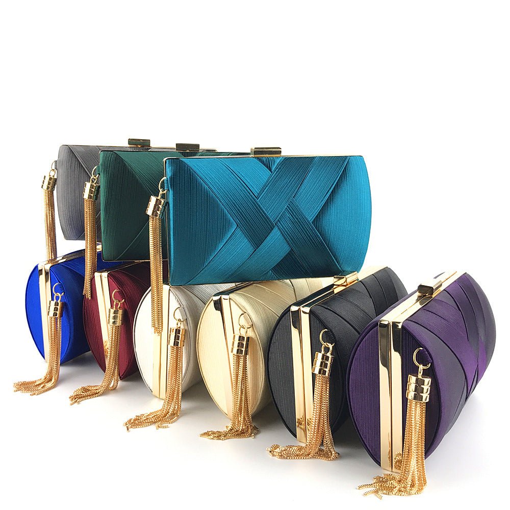 Silk Evening Bag Shinny Clutch
