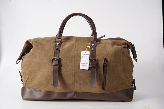 Sports Gym Bags for Men Women Small Travel Duffle Bag with Wet Pocket & Shoes Compartment Overnight Weekender Duffel Bag Sports Gym Tote bag Man 45L,Brown
