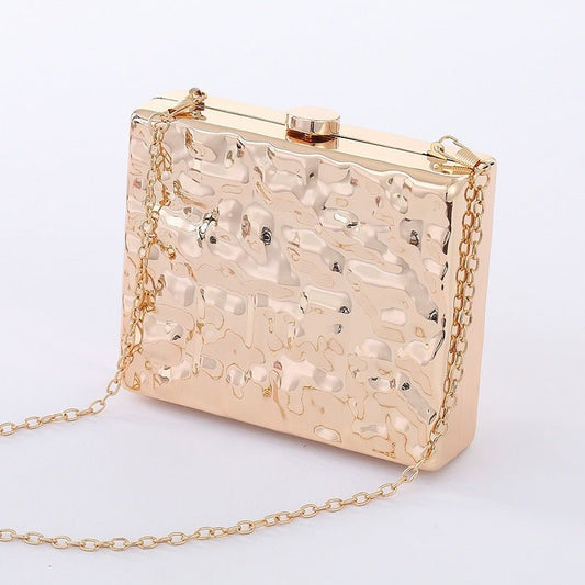 Square Corrugated Acrylic Clutch Bag