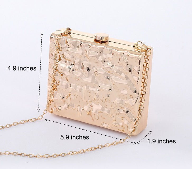 Square Corrugated Acrylic Clutch Bag