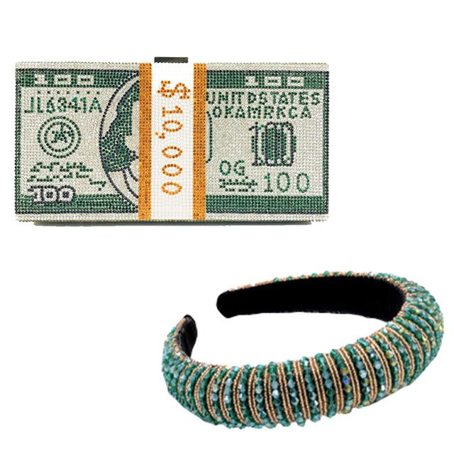 Stack of Cash Clutch Purses Women Crystal Evening Bags