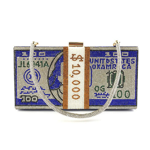 Stack of Cash Clutch Purses Women Crystal Evening Bags