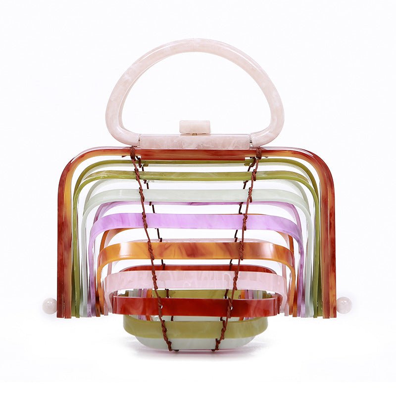 Summer Acrylic Hollowing Beach Party Clutch Purse