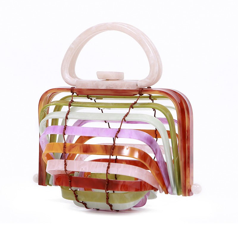 Summer Acrylic Hollowing Beach Party Clutch Purse