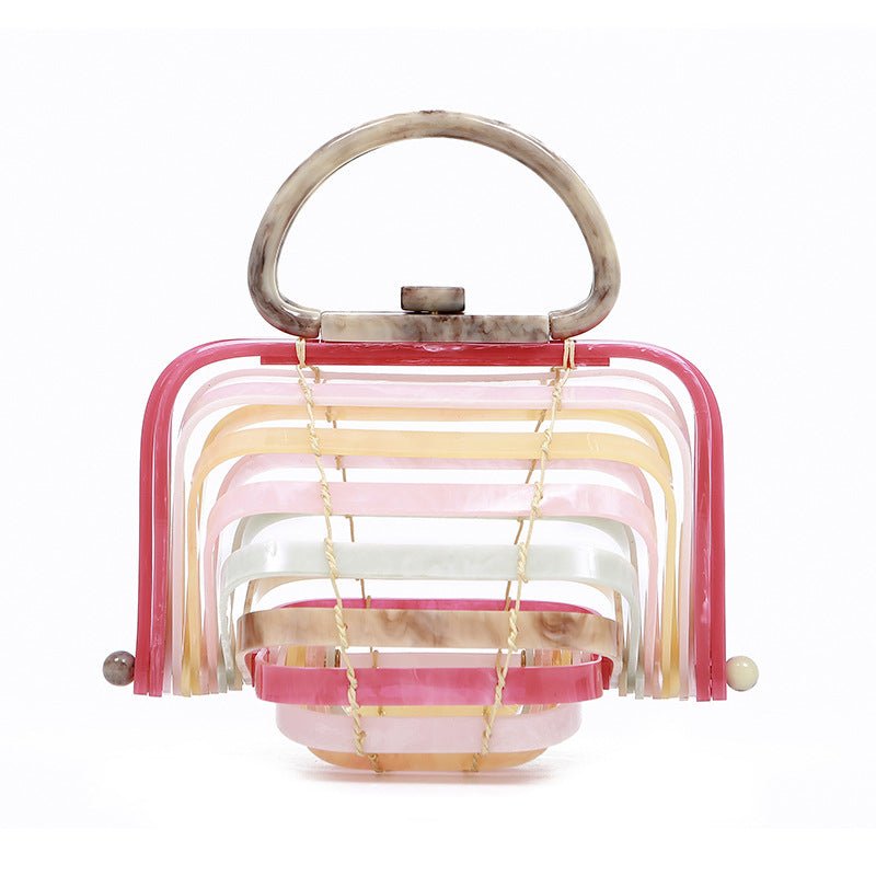 Summer Acrylic Hollowing Beach Party Clutch Purse