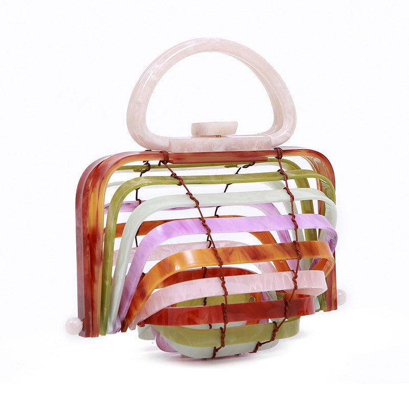 Summer Acrylic Hollowing Beach Party Clutch Purse
