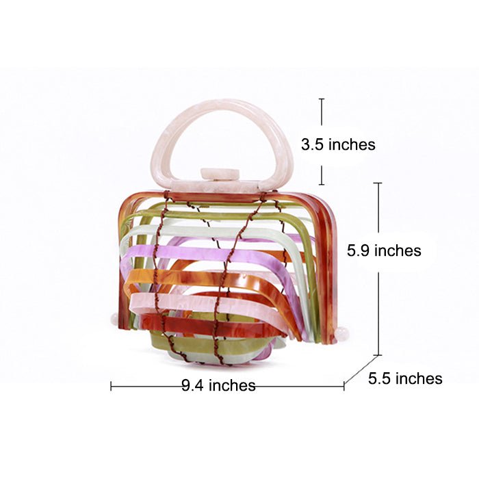 Summer Acrylic Hollowing Beach Party Clutch Purse