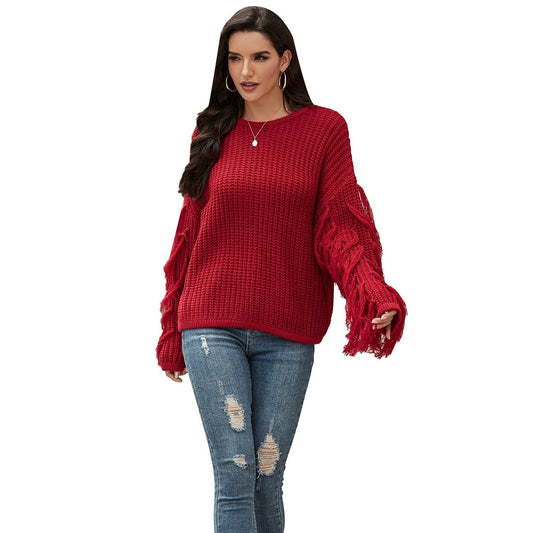 Tassel Pullover Sweater For Women
