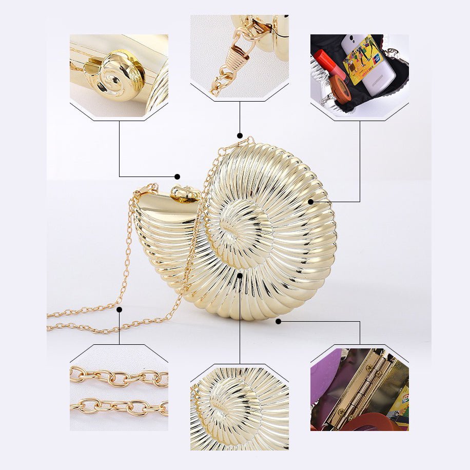 Unique Design Conch Acrylic Clutch Purse
