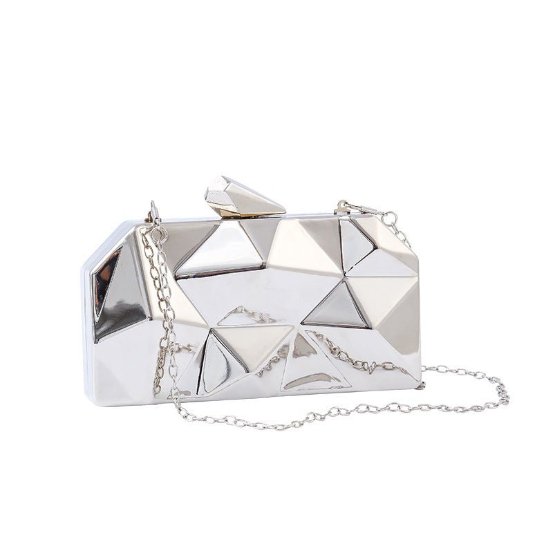 Unique Square Metal Evening Clutch Bag