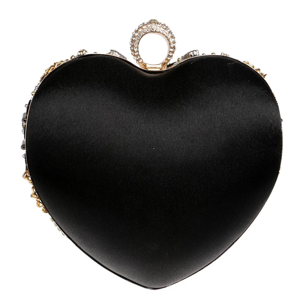 Vintage Black Evening Clutch Bags Ladies Box Party Handbags Purses