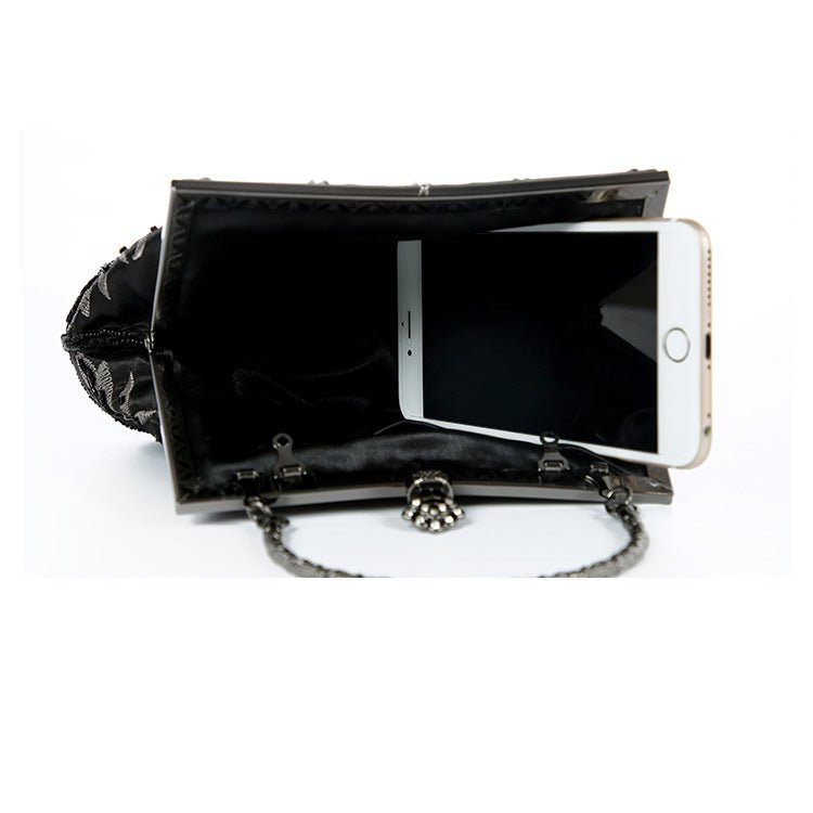 Vintage Embroidered Sequined Evening Clutch