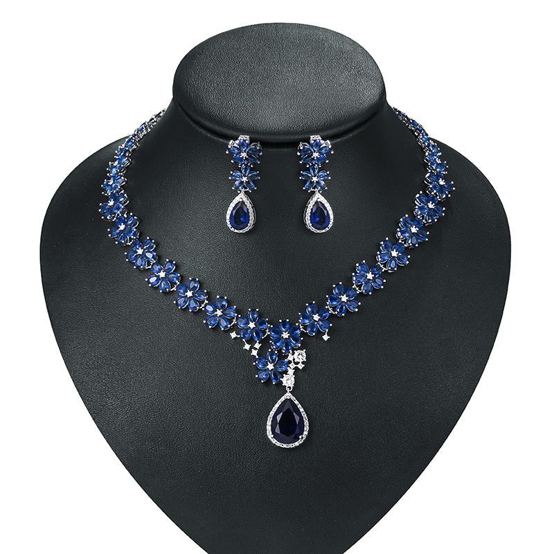 Water Drop Cubic Zirconia Wedding Jewelry Sets