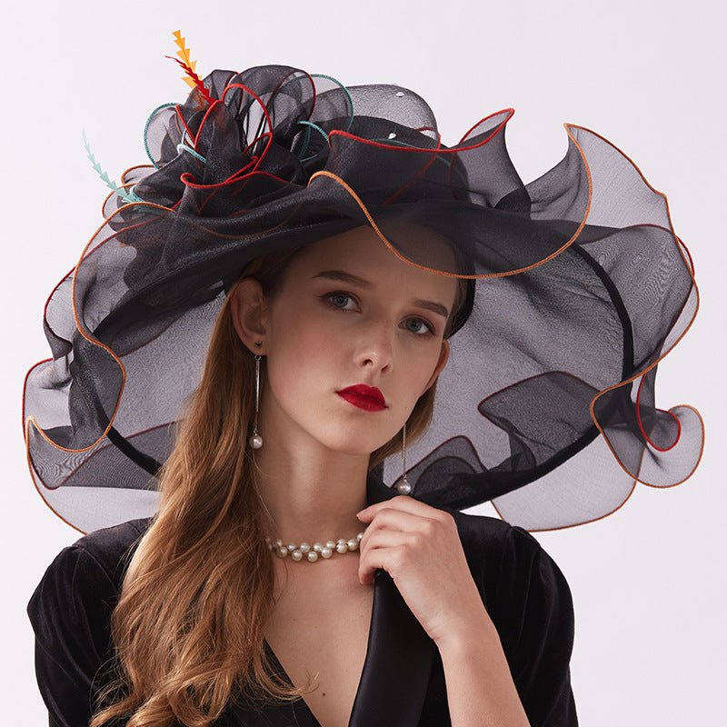 Wide Brim Floppy Derby Hat for Women