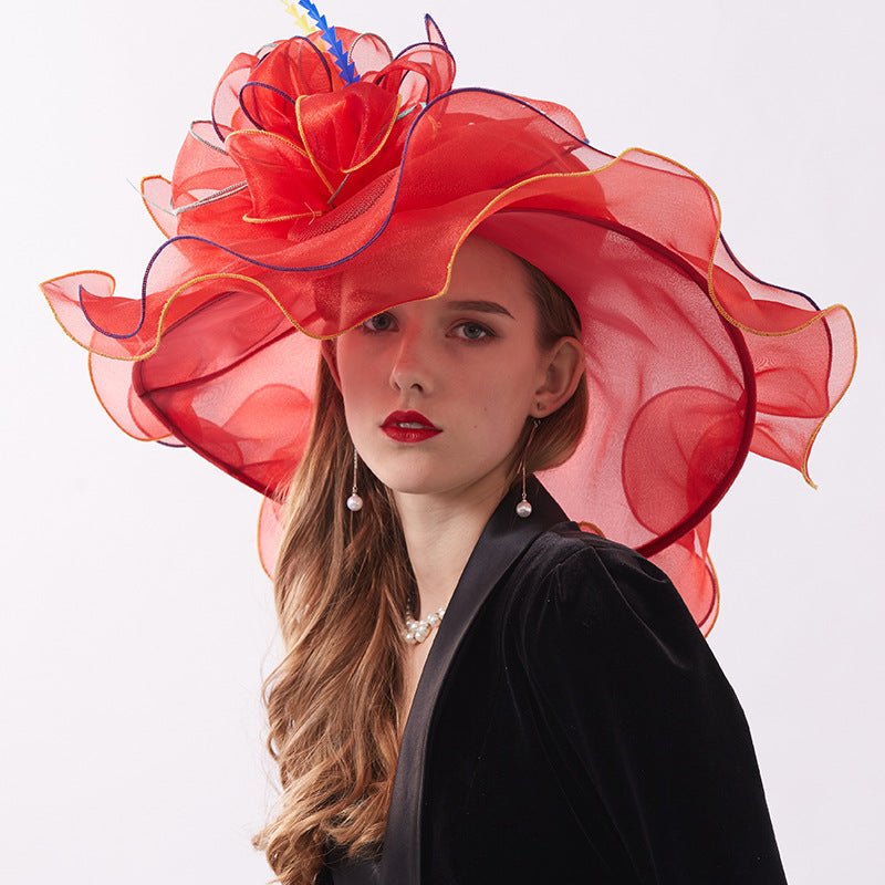 Wide Brim Floppy Derby Hat for Women