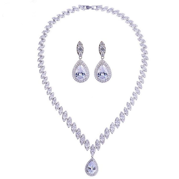 Women Luxurious Cubic Zirconia Wedding Jewelry Sets