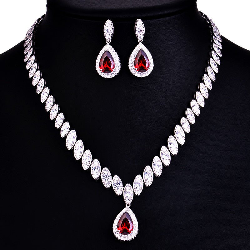 Women Luxurious Cubic Zirconia Wedding Jewelry Sets