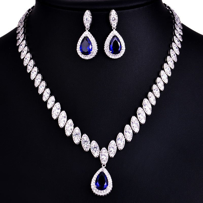 Women Luxurious Cubic Zirconia Wedding Jewelry Sets