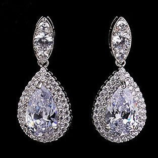 Women Luxurious Cubic Zirconia Wedding Jewelry Sets