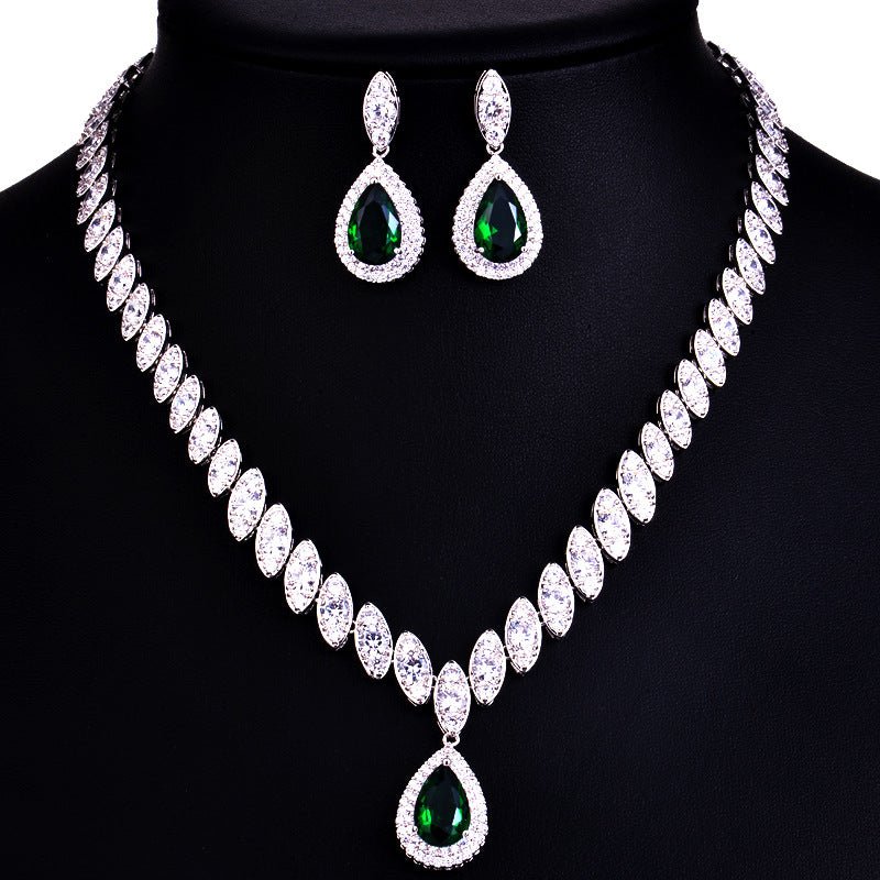 Women Luxurious Cubic Zirconia Wedding Jewelry Sets