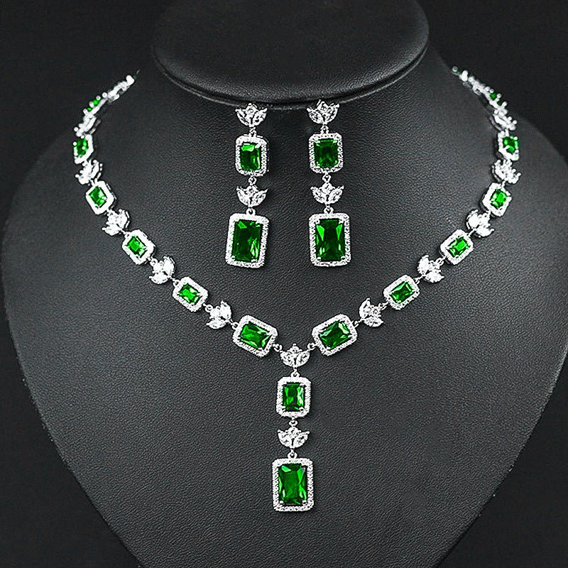 Women Pendant Cubic Zirconia Wedding Jewelry Sets