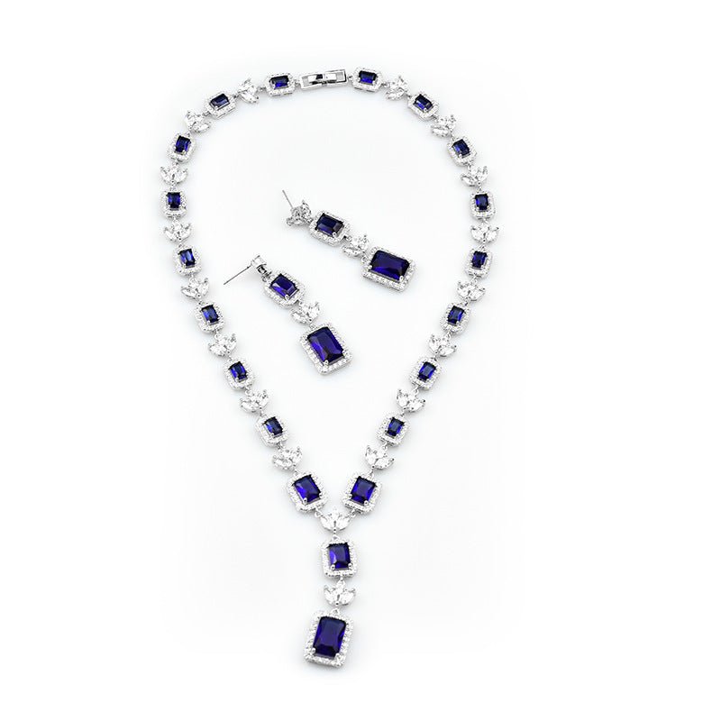 Women Pendant Cubic Zirconia Wedding Jewelry Sets