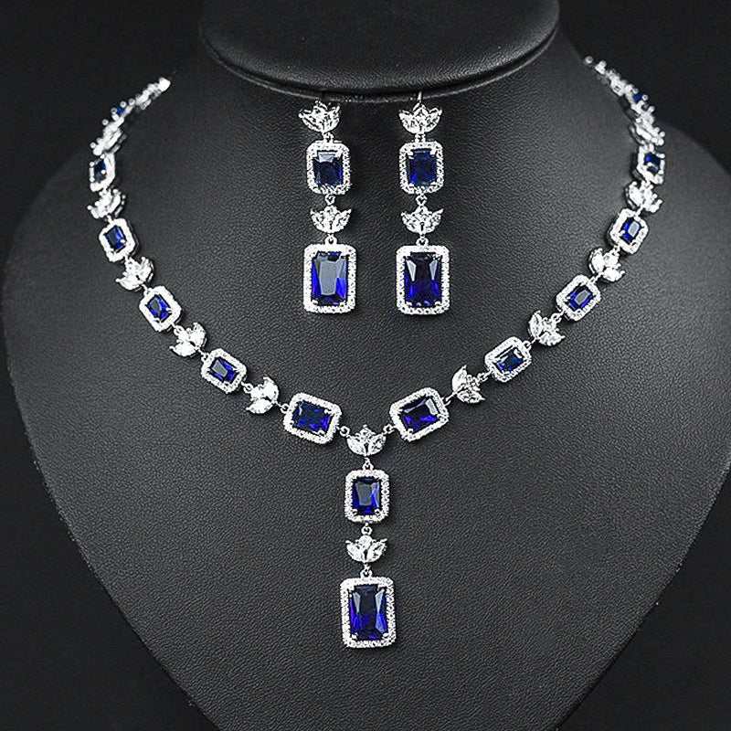 Women Pendant Cubic Zirconia Wedding Jewelry Sets