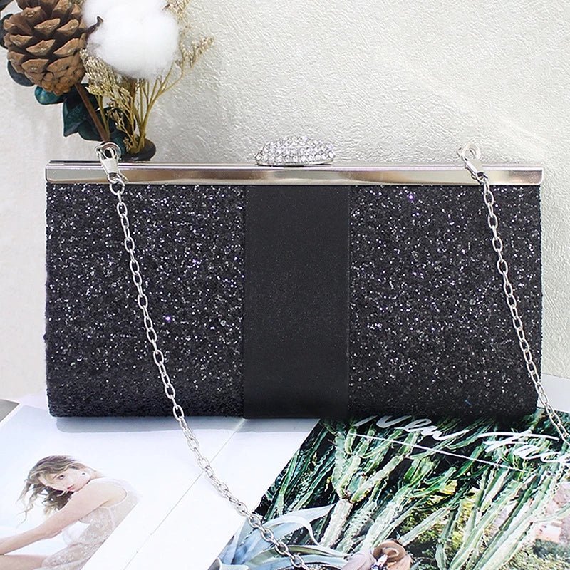Women's Wedding Clutch Purse and Handbag Sequin Diamond Evening Bag