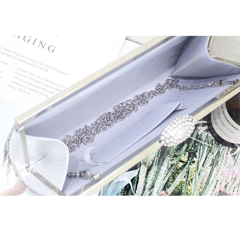 Women's Wedding Clutch Purse and Handbag Sequin Diamond Evening Bag