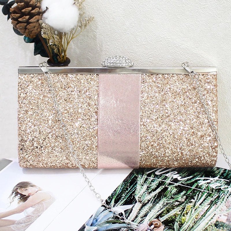 Women's Wedding Clutch Purse and Handbag Sequin Diamond Evening Bag