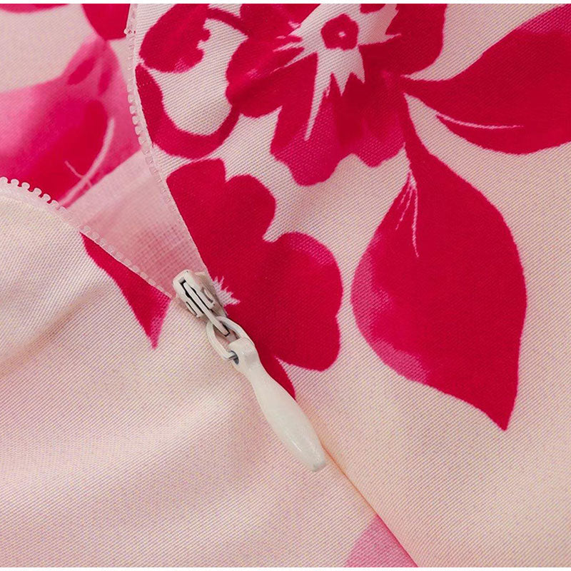 Marion Floral Print Puff Short Sleeve Dress
