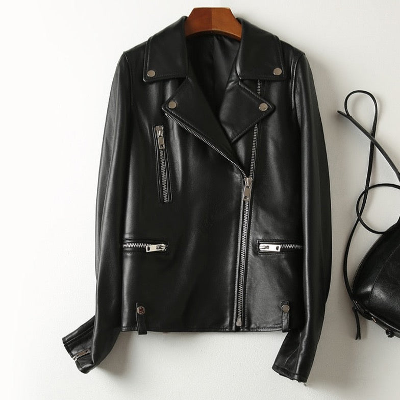 Nadia Faux Leather Biker Jacket - 3 Colors