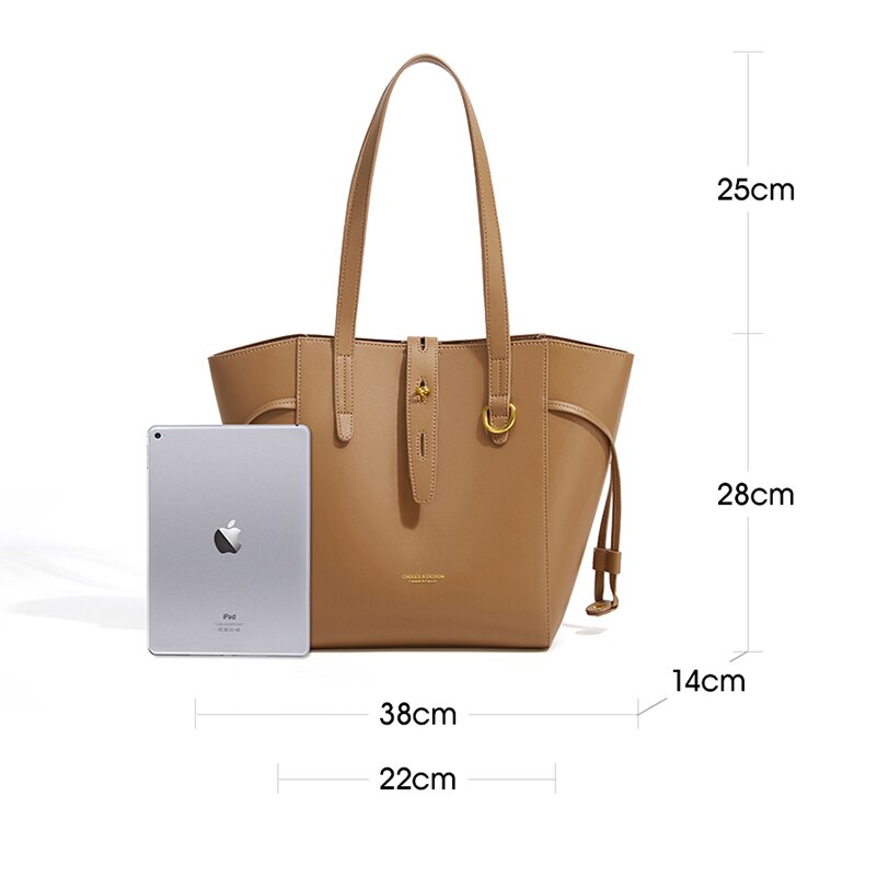 Niamh Elegant Trapezoid Belted Bucket Totes