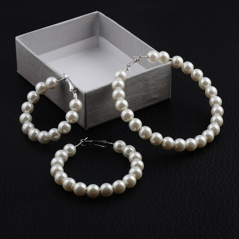 Pearl Hoop Earrings