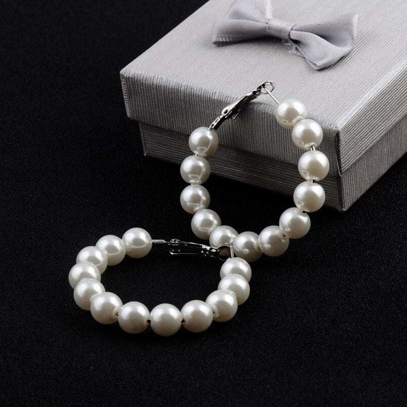 Pearl Hoop Earrings