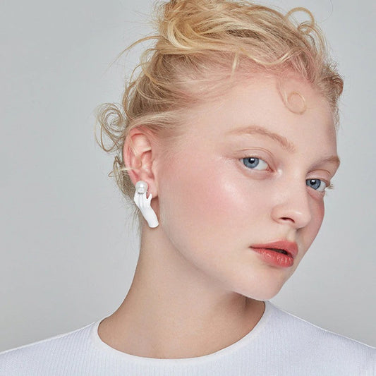 Pearl and Hand Earrings - 3 Colors