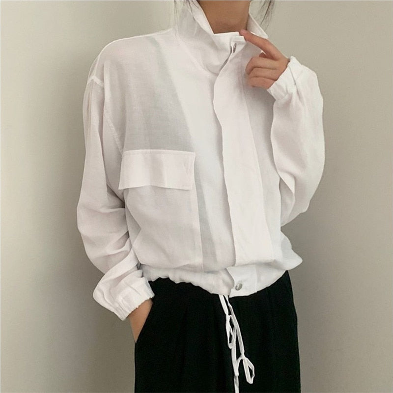 Pera Linen Cotton Summer Bomber Jackets - 3 Colors
