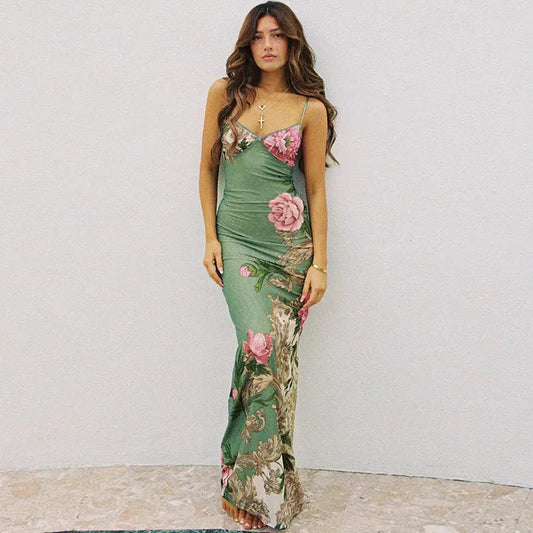 Rossa Printed Maxi Bodycon Slip Dresses - 4 Patterns