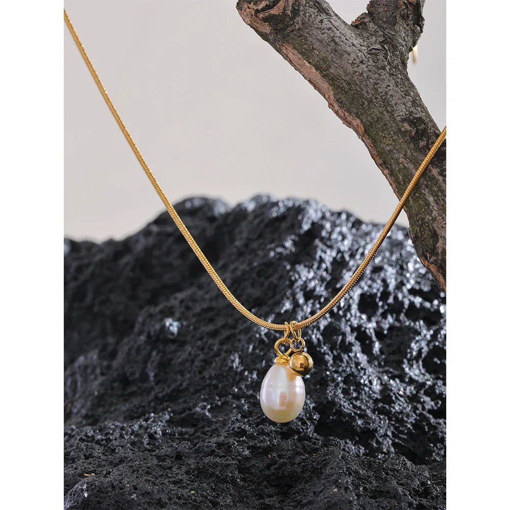 Natural Pearl String Beads Necklace