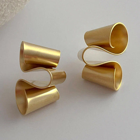 Kami Geometric Wave Earrings