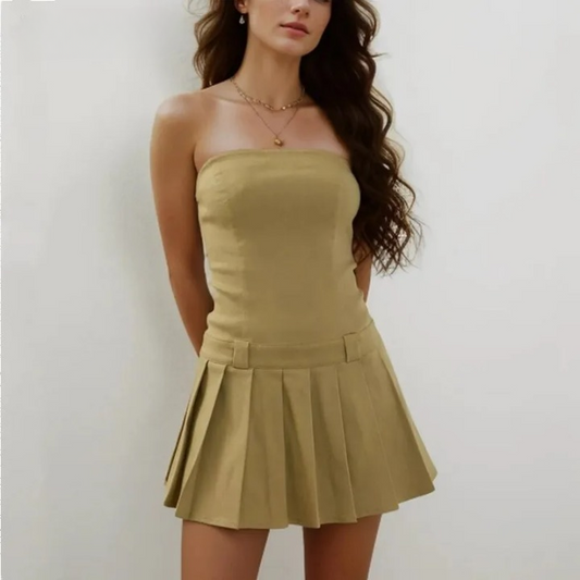 Rael Bustier Pleated Mini Dress