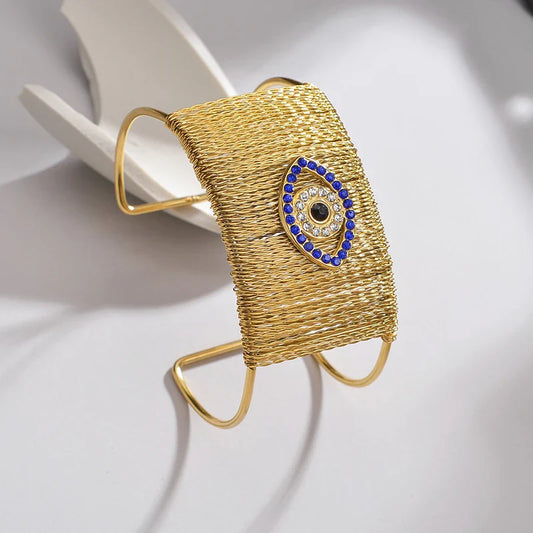 Myka Woven Wire Effect Cuff Bracelets