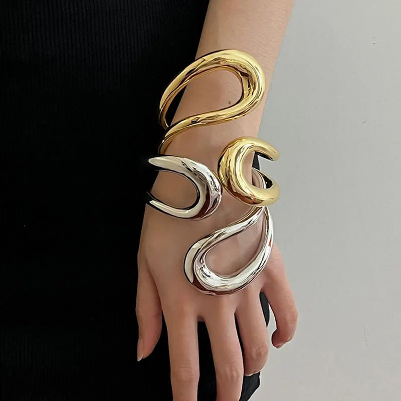 Jumbo Wrap Around Bib Choker Necklace and Bracelet