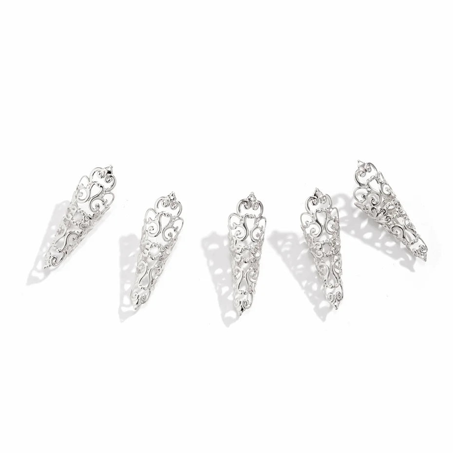 Persian Motif Finger Nail Rings