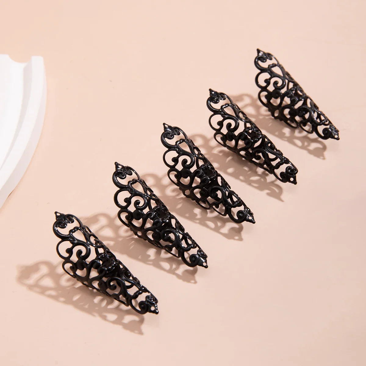 Persian Motif Finger Nail Rings