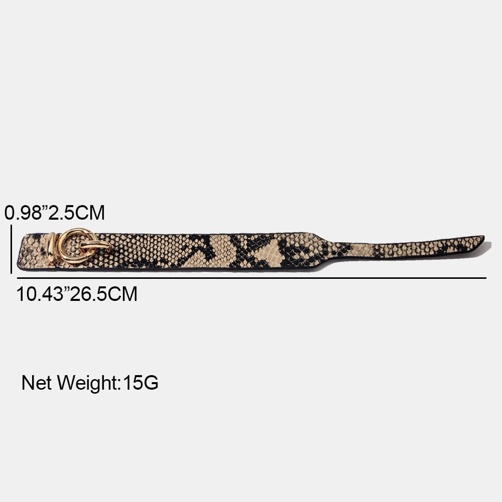 Snakeskin Prints Faux Leather Bracelets - 3 Colors