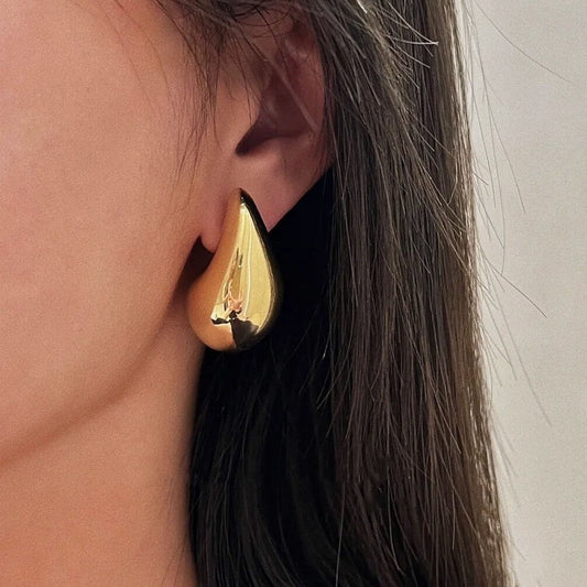 Tear Drop Bubble Earrings - Gold or Silver