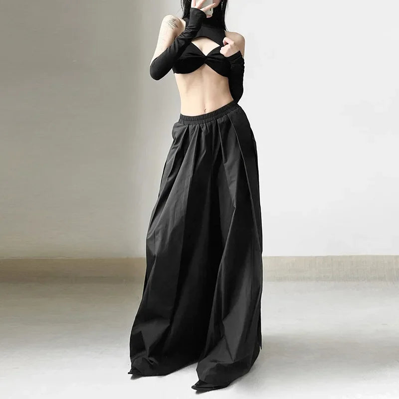 Vintage Gothic Emo Alt Techwear Baggy Pants