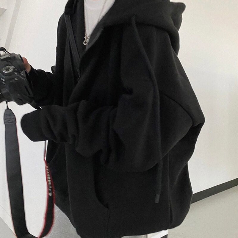 Korean Version Oversized Solid Color Hoodies