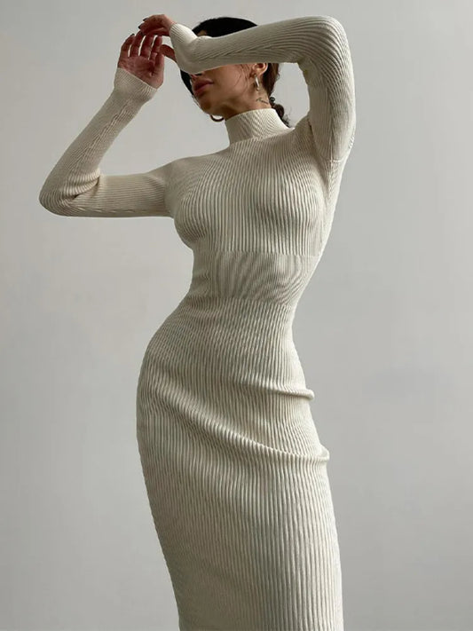 Black Party Evening Dresses for Spring Long Sleeve Bodycon Dress